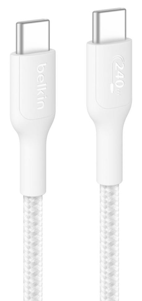 Фото - Кабель синхронизации данных Belkin USB-C > USB-C 1m 240Вт, Type-C White (CAB025HQ1MWH)