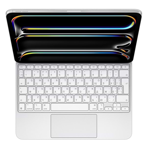 Фото - Уценка - Чехол-клавиатура для планшета Apple Magic Keyboard for iPad Pro 11 inch (M4) - Ukrainian - White (MWR03UA/A)