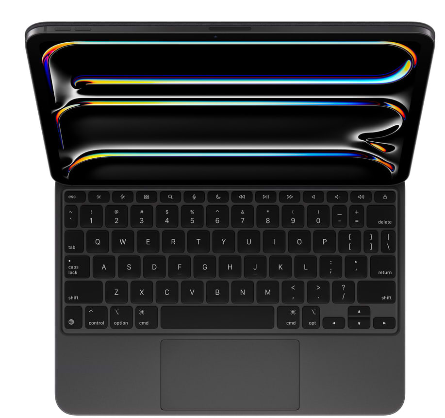 Чехол-клавиатура для планшета Apple Magic Keyboard for iPad Pro 11 inch (M4) - Ukrainian - Black (MWR23UA/A) - Фото 1