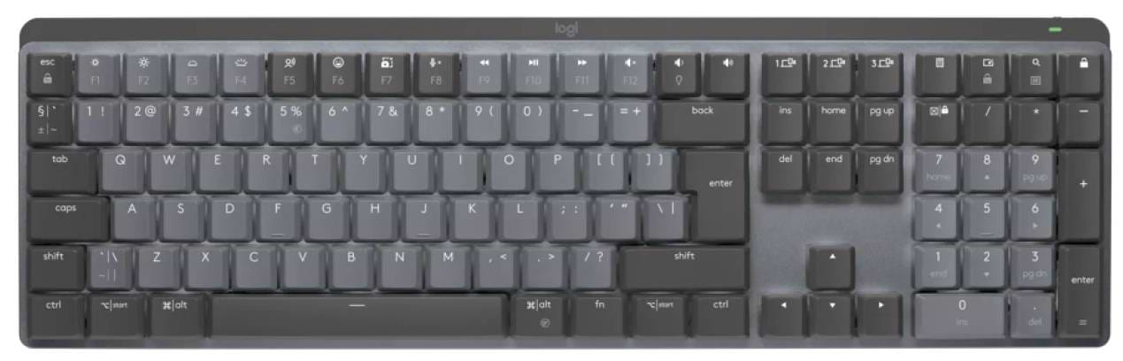 Клавіатура бездротова Logitech MX Mechanical Wireless Graphite Clicky (920-010759) - Фото 1