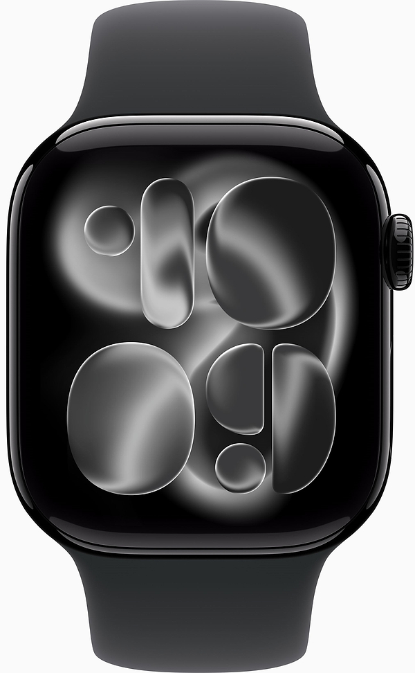 Фото - Смарт-годинник Apple Watch Series 11 GPS + eSIM 42mm Jet Black Aluminium Case with Black Sport Band - S/M