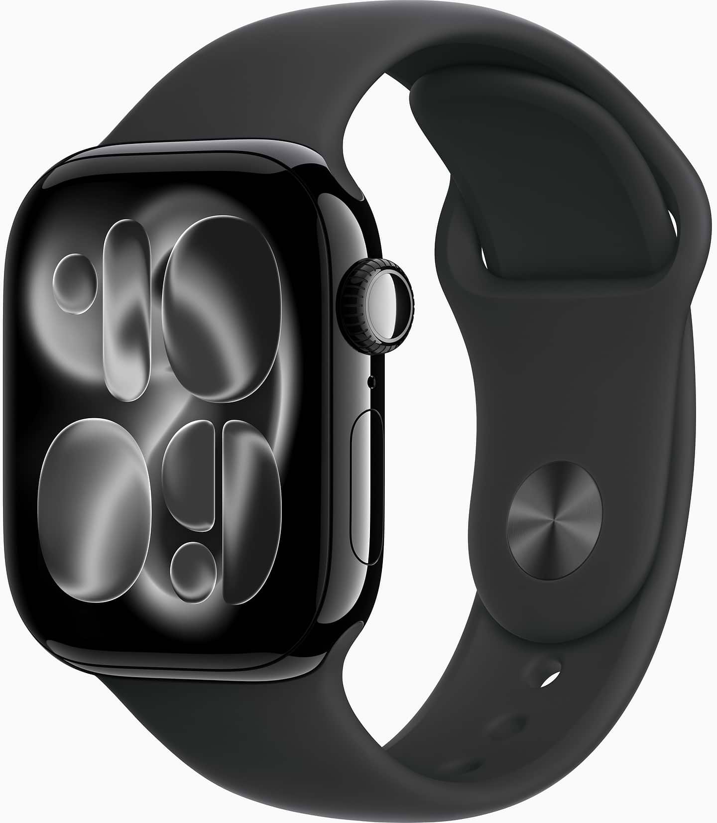 Смарт-годинник Apple Watch Series 11 GPS + eSIM 42mm Jet Black Aluminium Case with Black Sport Band - S/M - Фото 1