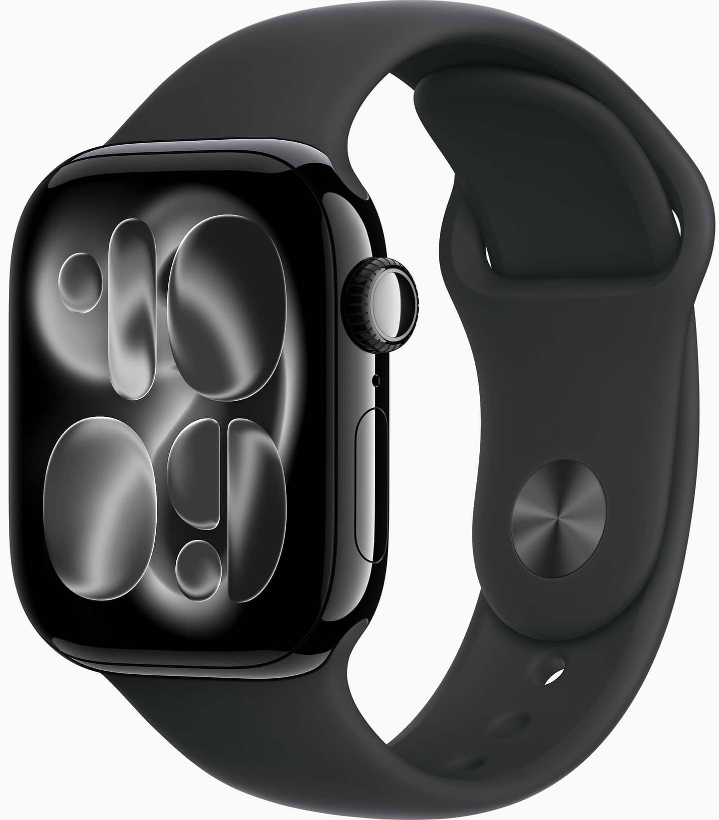 Смарт-годинник Apple Watch Series 11 GPS 42mm Jet Black Aluminium Case with Black Sport Band - M/L - Фото 1