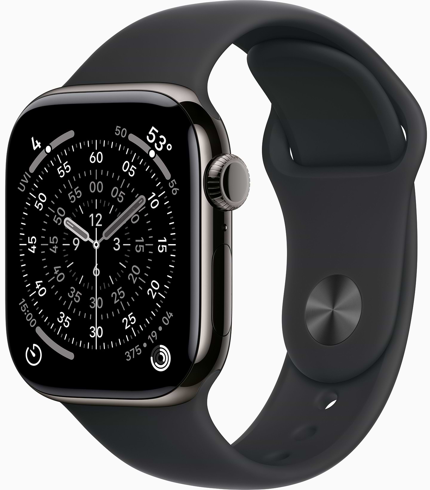 Смарт-годинник Apple Watch Series 11 GPS + eSIM 42mm Slate Titanium Case with Black Sport Band - M/L - Фото 1