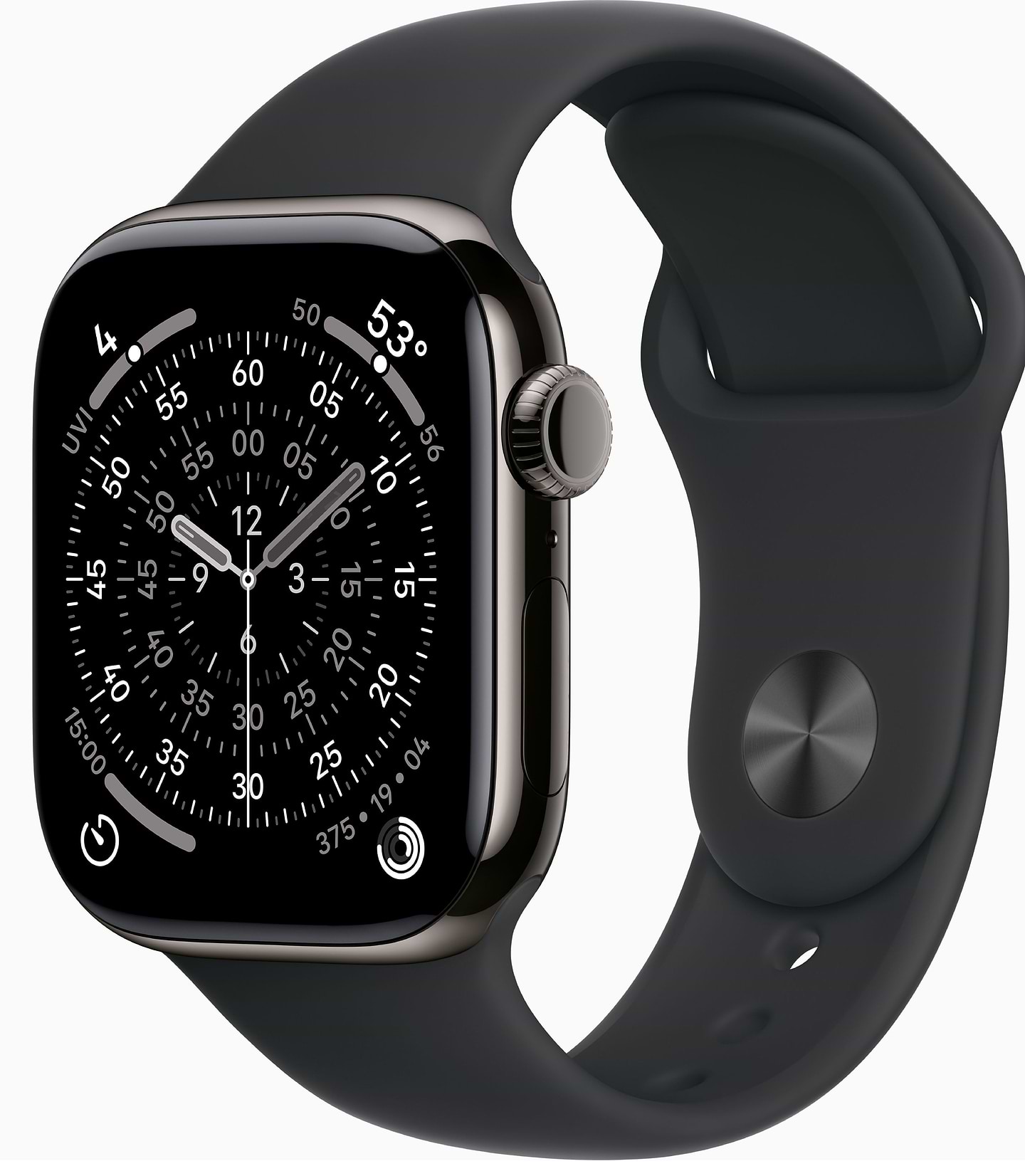 Смарт-годинник Apple Watch Series 11 GPS + eSIM 42mm Slate Titanium Case with Black Sport Band - S/M - Фото 1