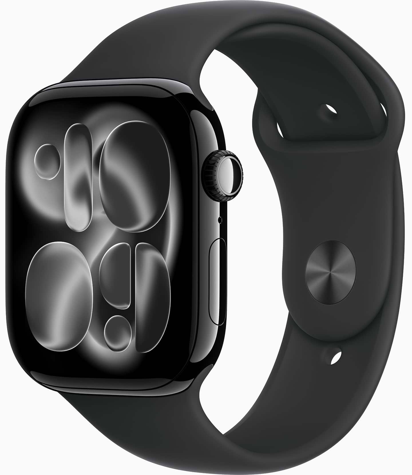 Смарт-годинник Apple Watch Series 11 GPS 46mm Jet Black Aluminium Case with Black Sport Band - S/M - Фото 1