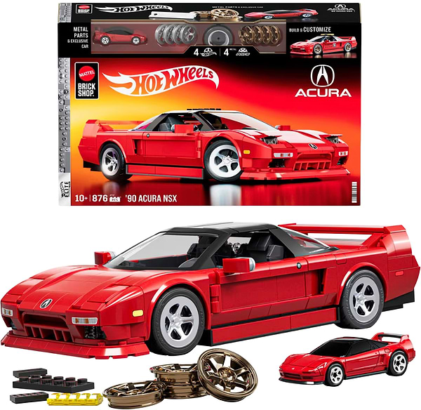 Фото - Колекційна машинка-конструктор Hot Wheels Brick Shop Elite Acura NSX 876 деталейp (JFT17)
