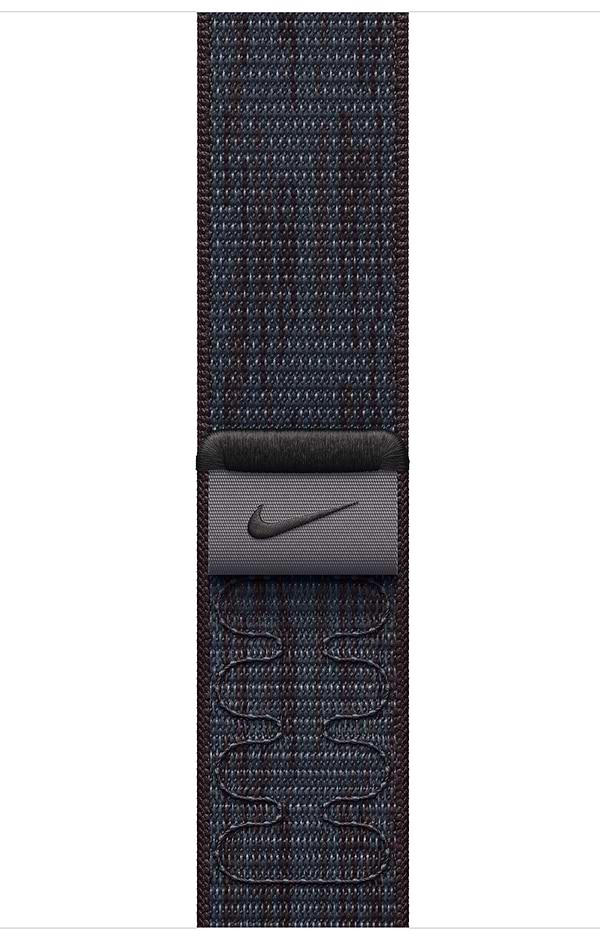 Фото - Ремінець для смарт-годинника Apple 46mm Black/Blue Nike Sport Loop (MYJD3ZM/A)