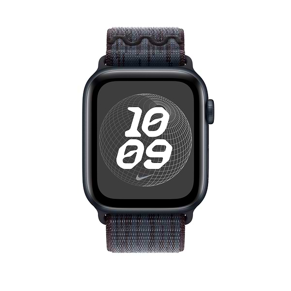 Фото - Ремінець для смарт-годинника Apple 46mm Black/Blue Nike Sport Loop (MYJD3ZM/A)