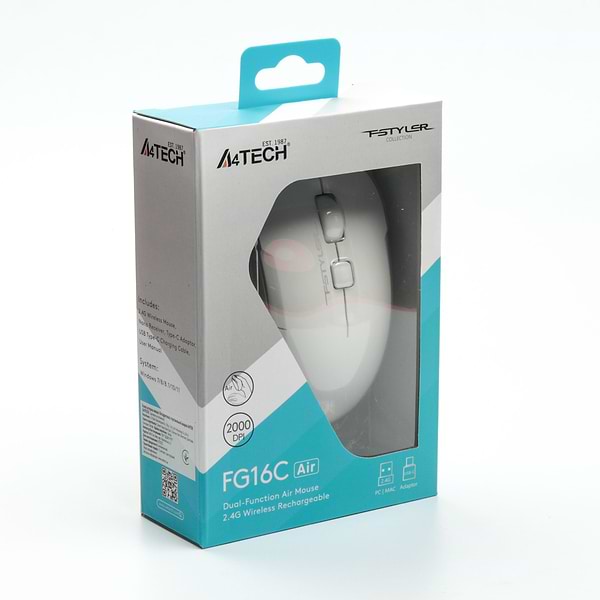 Фото - Миша бездротова A4tech Fstyler FG16C Air White