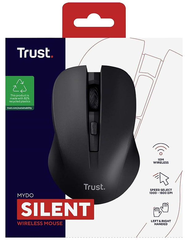 Фото - Мышь беспроводная Trust MYDO SILENT WL Black (25084)