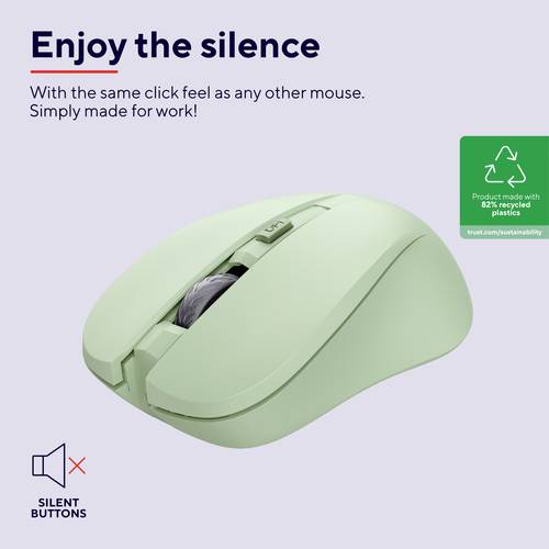 Фото - Мышь беспроводная Trust MYDO SILENT WL Green (25042)