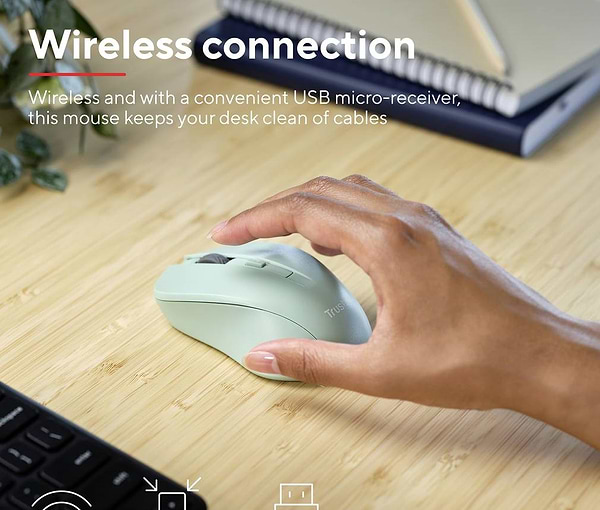 Фото - Мышь беспроводная Trust MYDO SILENT WL Green (25042)