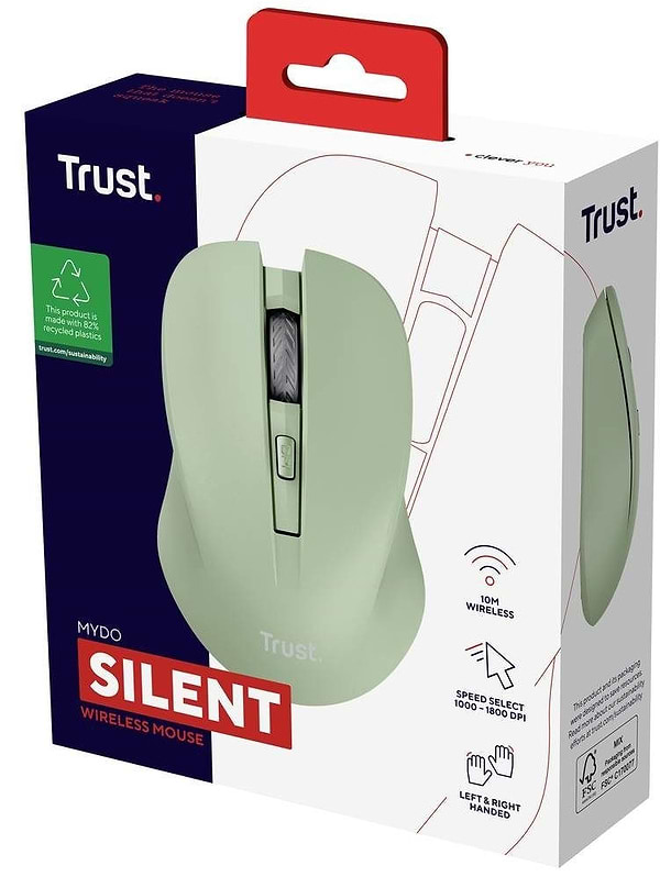 Фото - Мышь беспроводная Trust MYDO SILENT WL Green (25042)