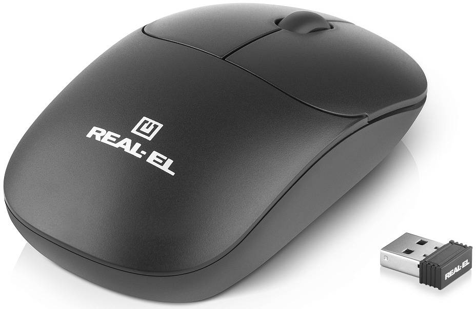 Фото - Миша бездротова REAL-EL RM-311 W Black (EL123200041)