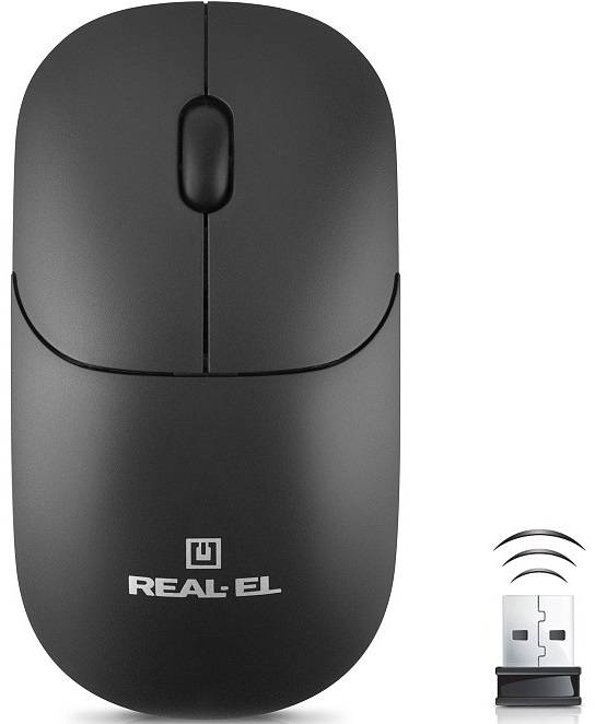 Фото - Миша бездротова REAL-EL RM-311 W Black (EL123200041) Фото - Миша бездротова REAL-EL RM-311 W Black (EL123200041)