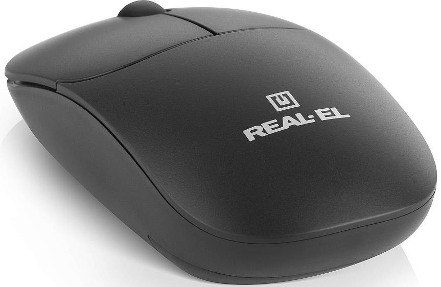 Фото - Миша бездротова REAL-EL RM-313 W Black (EL123200042)