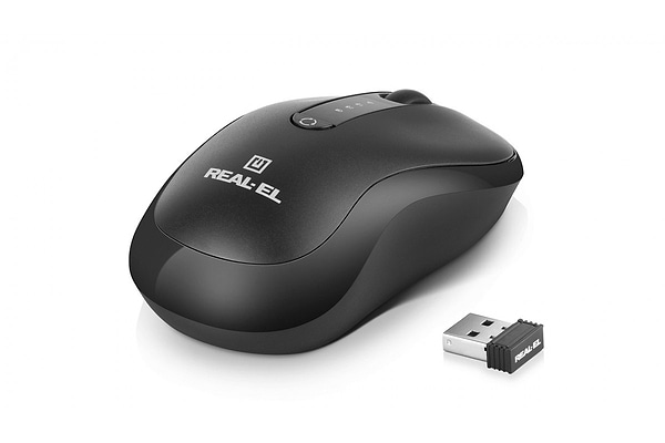 Фото - Миша бездротова REAL-EL RM-450W Black