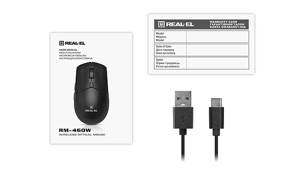 Фото - Миша бездротова REAL-EL RM-460W Black (EL123200048)