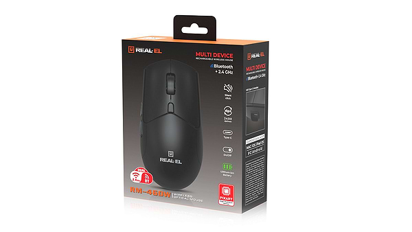 Фото - Миша бездротова REAL-EL RM-460W Black (EL123200048)