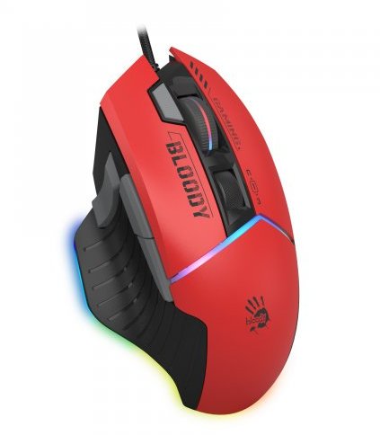 Фото - Мышь проводная игровая Bloody W95 Max Sports Red