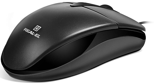 Фото - Миша дротова REAL-EL RM-214 Black (EL123200039)