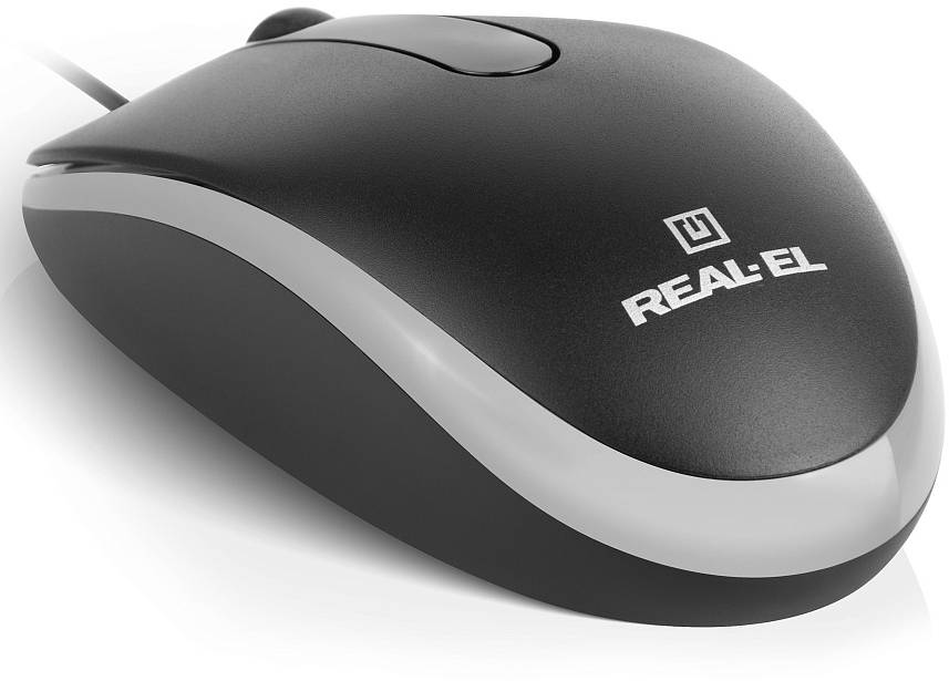 Фото - Мышь проводная REAL-EL RM-217 Black (EL123200038)