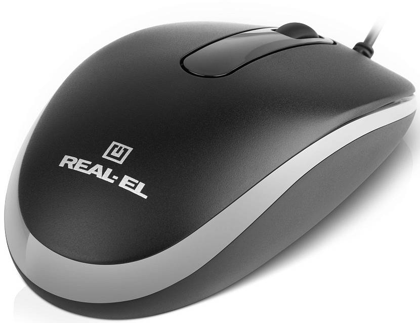 Фото - Мышь проводная REAL-EL RM-217 Black (EL123200038)