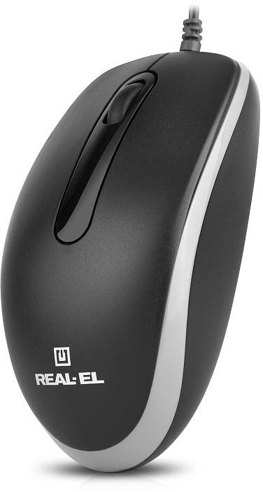 Фото - Мышь проводная REAL-EL RM-217 Black (EL123200038)
