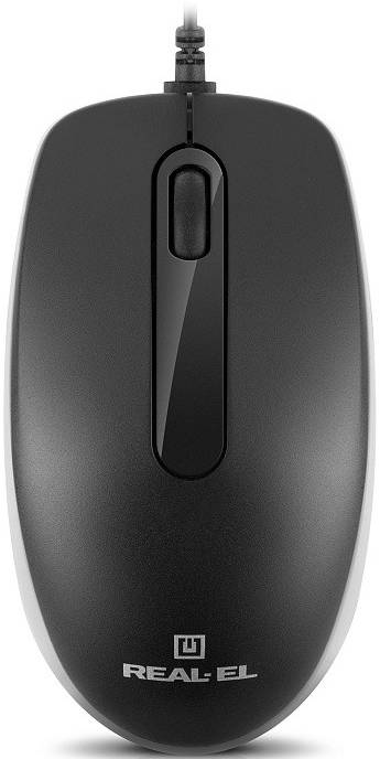 Фото - Мышь проводная REAL-EL RM-217 Black (EL123200038)