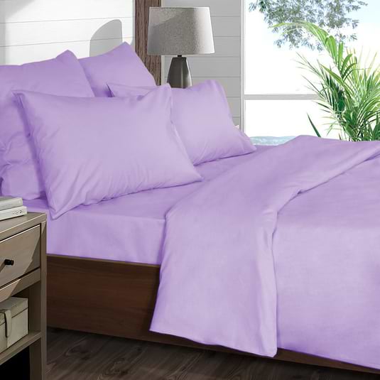 Фото - Простирадло двоспальне Ярослав на резинці бязь 200х180х20 диз.06 (бузковий) (38181)