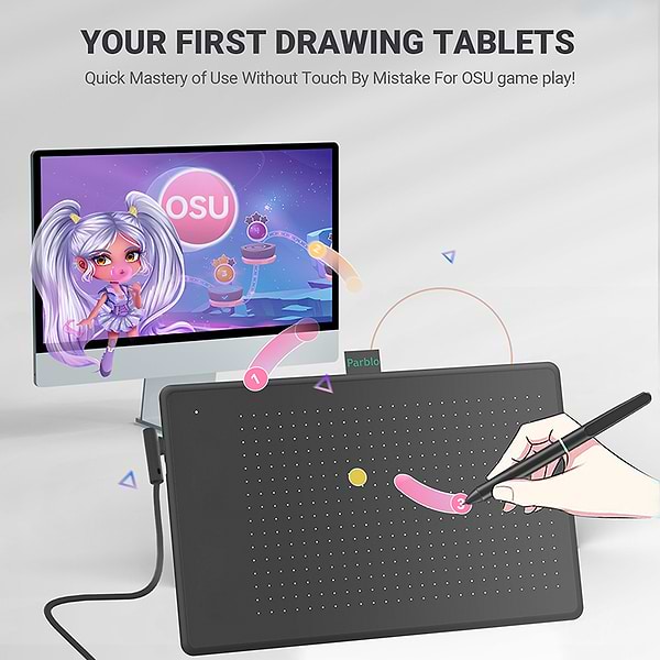 Фото - Графічний планшет Parblo N10 Black