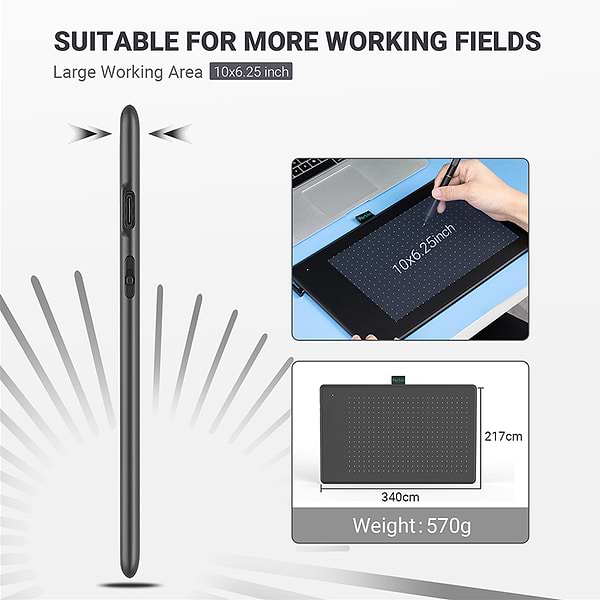 Фото - Графічний планшет Parblo N10 Black