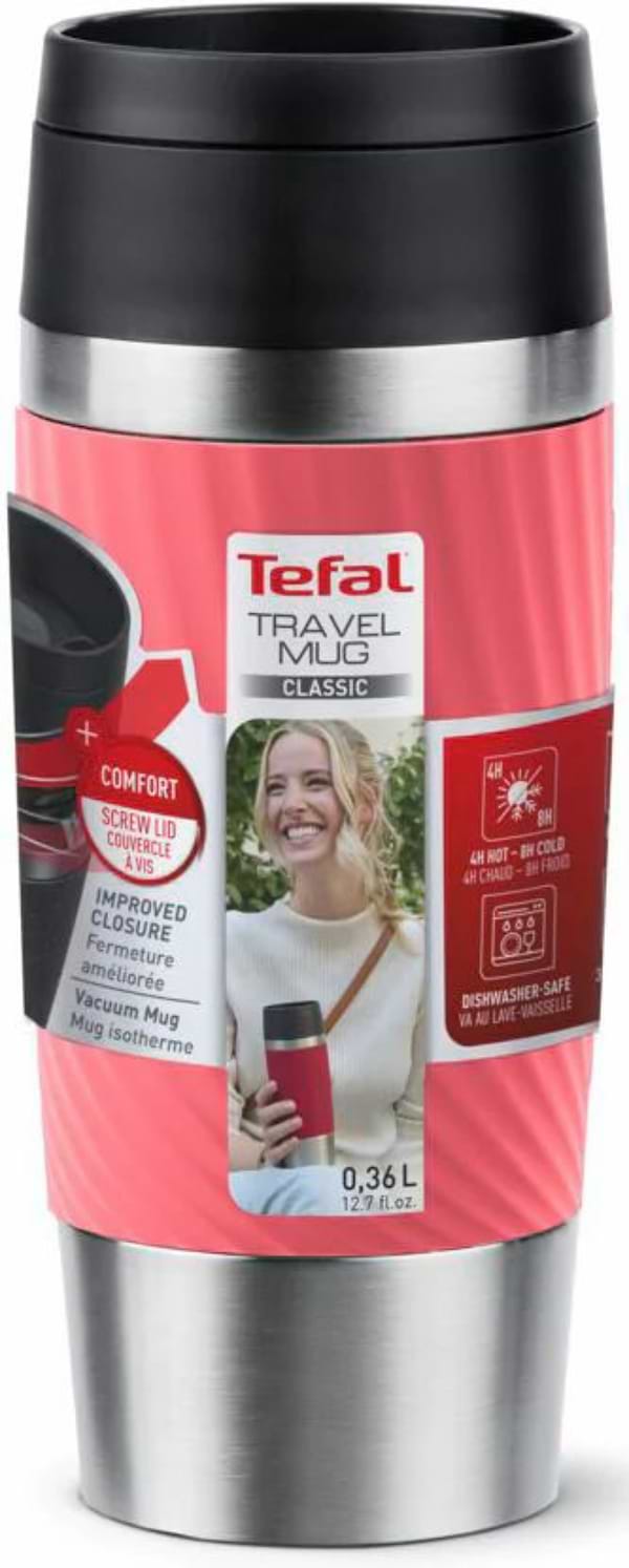 Фото - Термокружка Tefal N2024410 Travel Mug Classic Twist 0,36 л коралловый