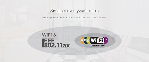 Фото - Маршрутизатор інтернет WiFi6 Netis AX1800 (N-6)