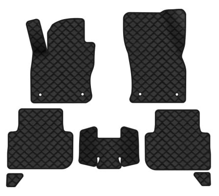 Коврики из экокожи в салон авто EVAtech ECO для Tiguan (Mk 2) Volkswagen 2016-2020 2 поколение SUV EU VW31492CN7AV4BBB