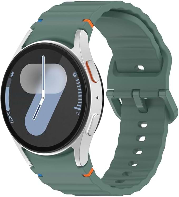 Ремешок для смарт-часов BeCover Ribbed Tape for Samsung Galaxy Watch (20mm) 3 41mm/4 40mm-44mm/5 40-44mm/6 40-44mm/7 40-44mm Dark Green (712041) - Фото 1