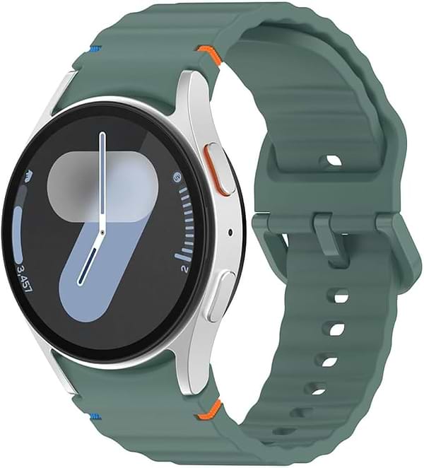 Фото - Ремінець для смарт-годинника BeCover Ribbed Tape for Samsung Galaxy Watch (20mm) 3 41mm/4 40mm-44mm/5 40-44mm/6 40-44mm/7 40-44mm Dark Green (712041)