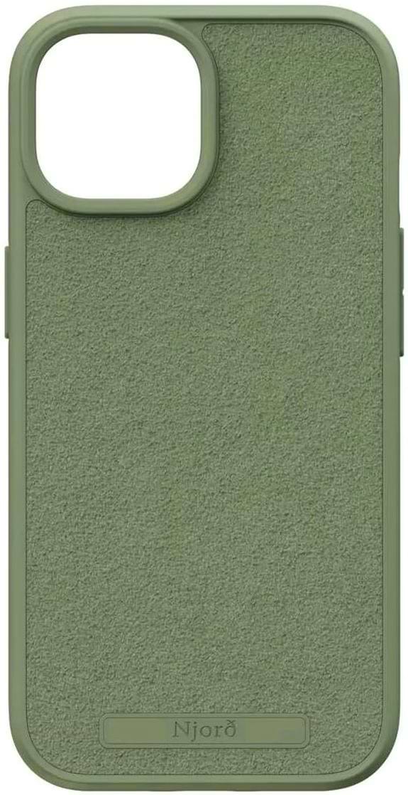 Фото - Чохол для смартфону Njord Suede MagSafe Case Olive for iPhone 15 Plus (NA52SU06)