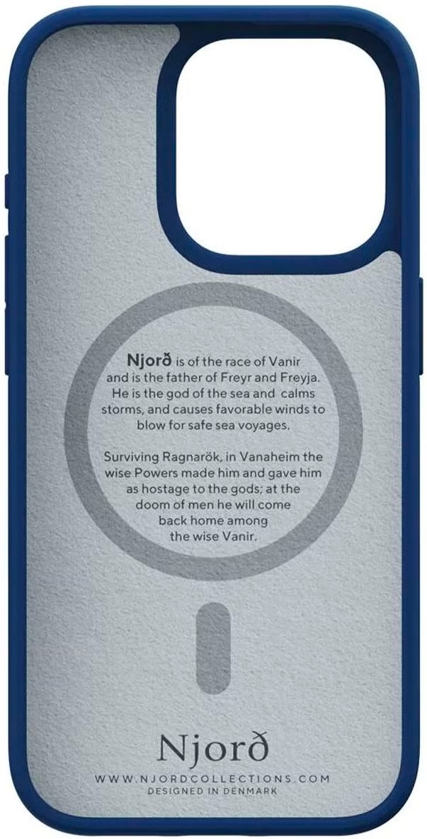 Фото - Чохол для смартфону Njord Suede MagSafe Case Navy Blue for iPhone 15 Pro Max (NA54SU01)