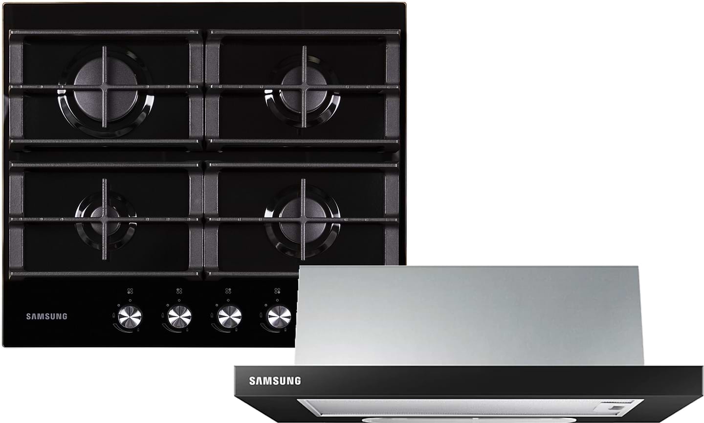 Комплект техники Samsung Варочная панель + Витяжка встраиваемая Samsung NA64H3000AK/WT + NK24M1030IB/UR