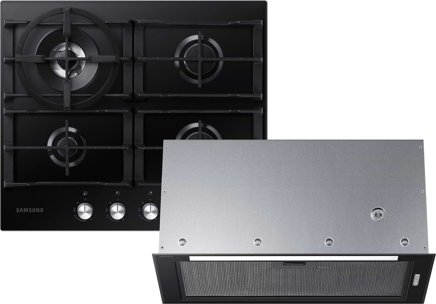 Комплект техніки Samsung Варильна поверхня + Витяжка вбудована Samsung NA64H3030AK/WT + NK52FG454CM/UR
