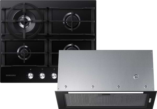 Фото - Комплект техніки Samsung Варильна поверхня + Витяжка вбудована Samsung NA64H3030AK/WT + NK52FG454CM/UR