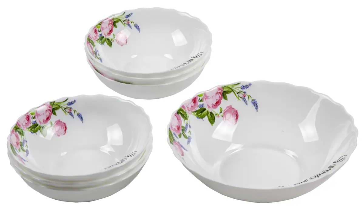 Набір салатників Vittora 
VT-420CR Барвисті троянди Wave 7 шт.