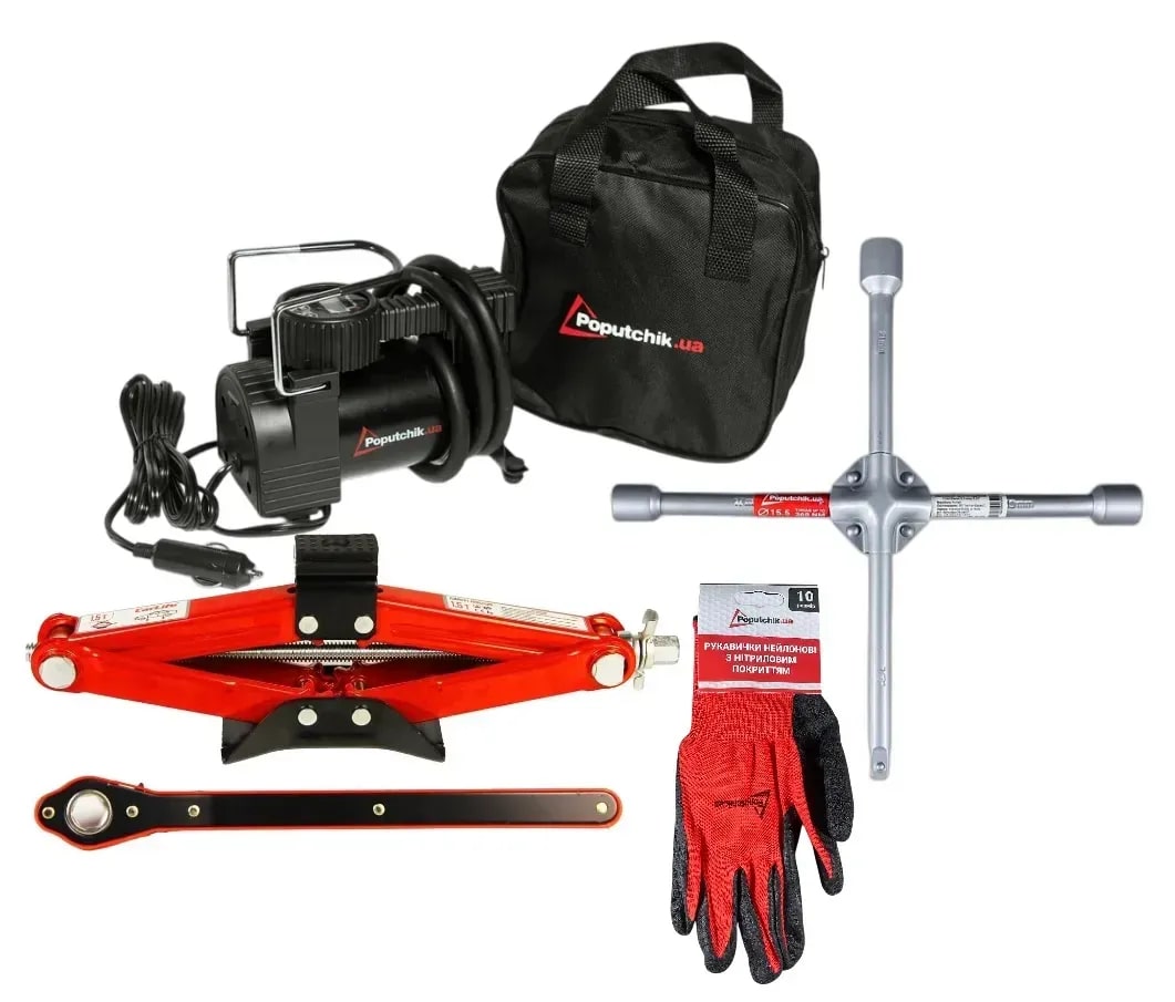 Набір для авто Poputchik АвтоПоміч 4 в 1 (33-039-IS) - Фото 1