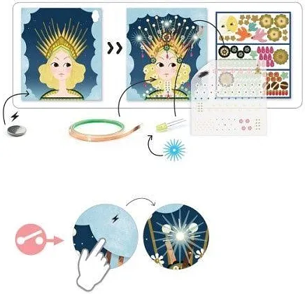 Фото - Набор для бумажного творчества Djeco Фабрика Искусства ''Диадемы'' (DJ09312)