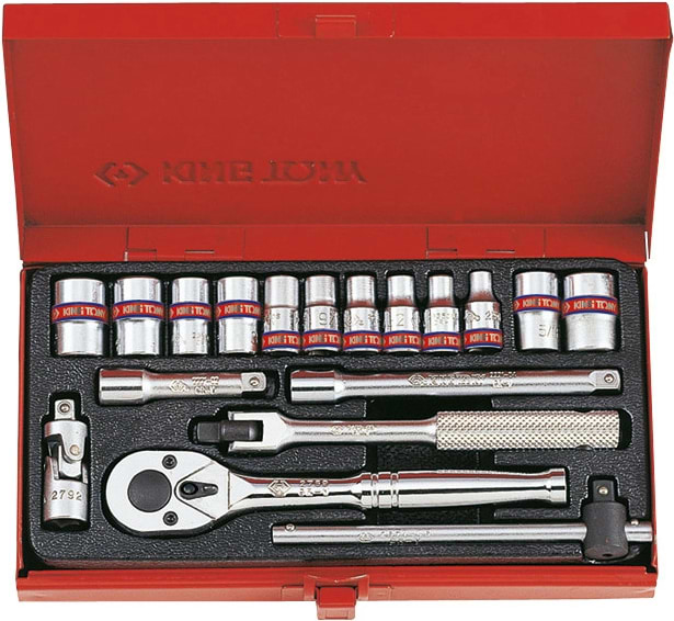 Набор торцевых головок KING TONY 1/4" 18 шт. (2019SR)