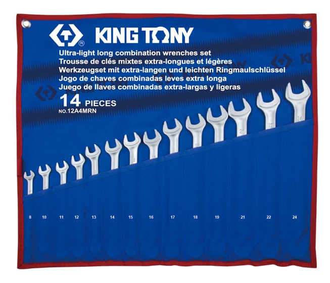 Набор комбинированных ключей KING TONY 14 шт. 8-24 мм (12A4MRN)