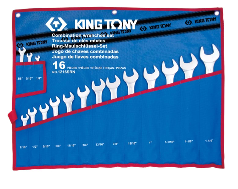 Набір комбінованих ключів KING TONY 16 шт. (1216SRN)