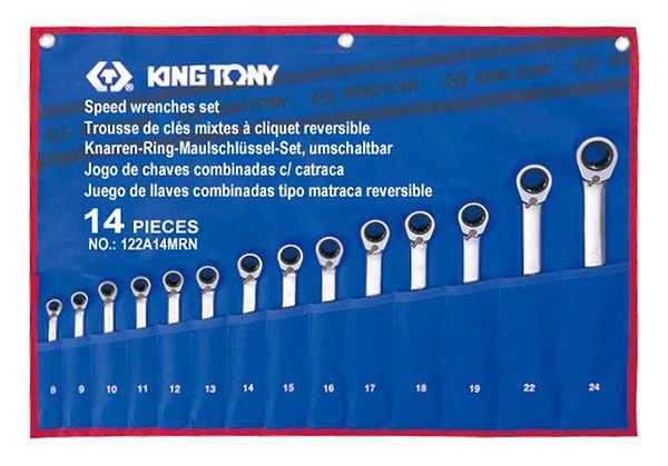 Фото - Набір комбінованих ключів KING TONY 8-24 мм 14 шт. (122A14MRN)